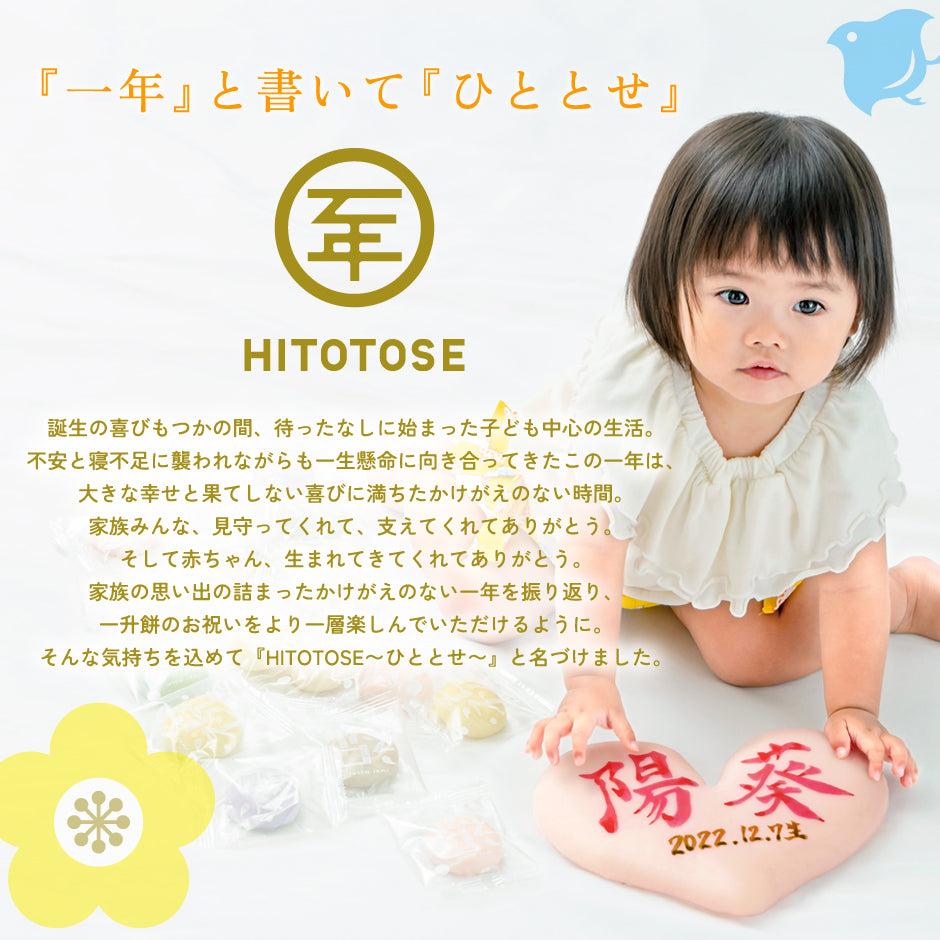 一升餅セット≪HITOTOSE≫ 一升餅のおぢか屋 1歳の誕生日をお祝い (手書き 名前入り 選び取り リュック)